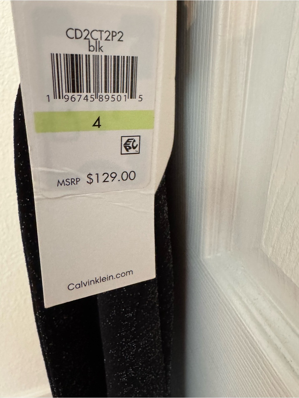 NWT Calvin Klein Shimmering Black Formal  V-Neck Sleeveless Jumpsuit - (Size 4) - Picture 7 of 14